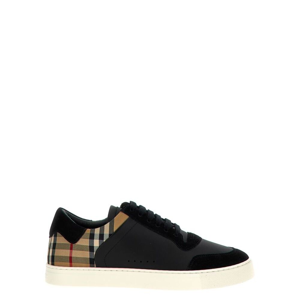 Burberry Black Calfskin Low Top Men's Sneakers
